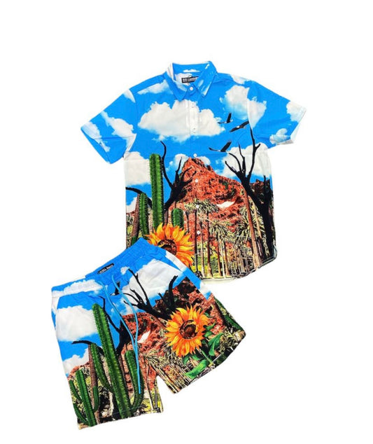Short Desert Set - Blue