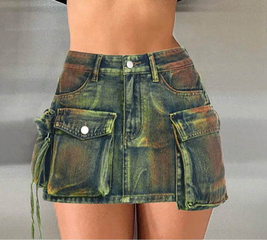 Combat Jean Skirt