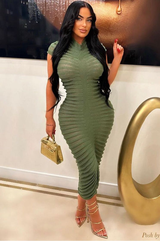 Militia Green tube dress